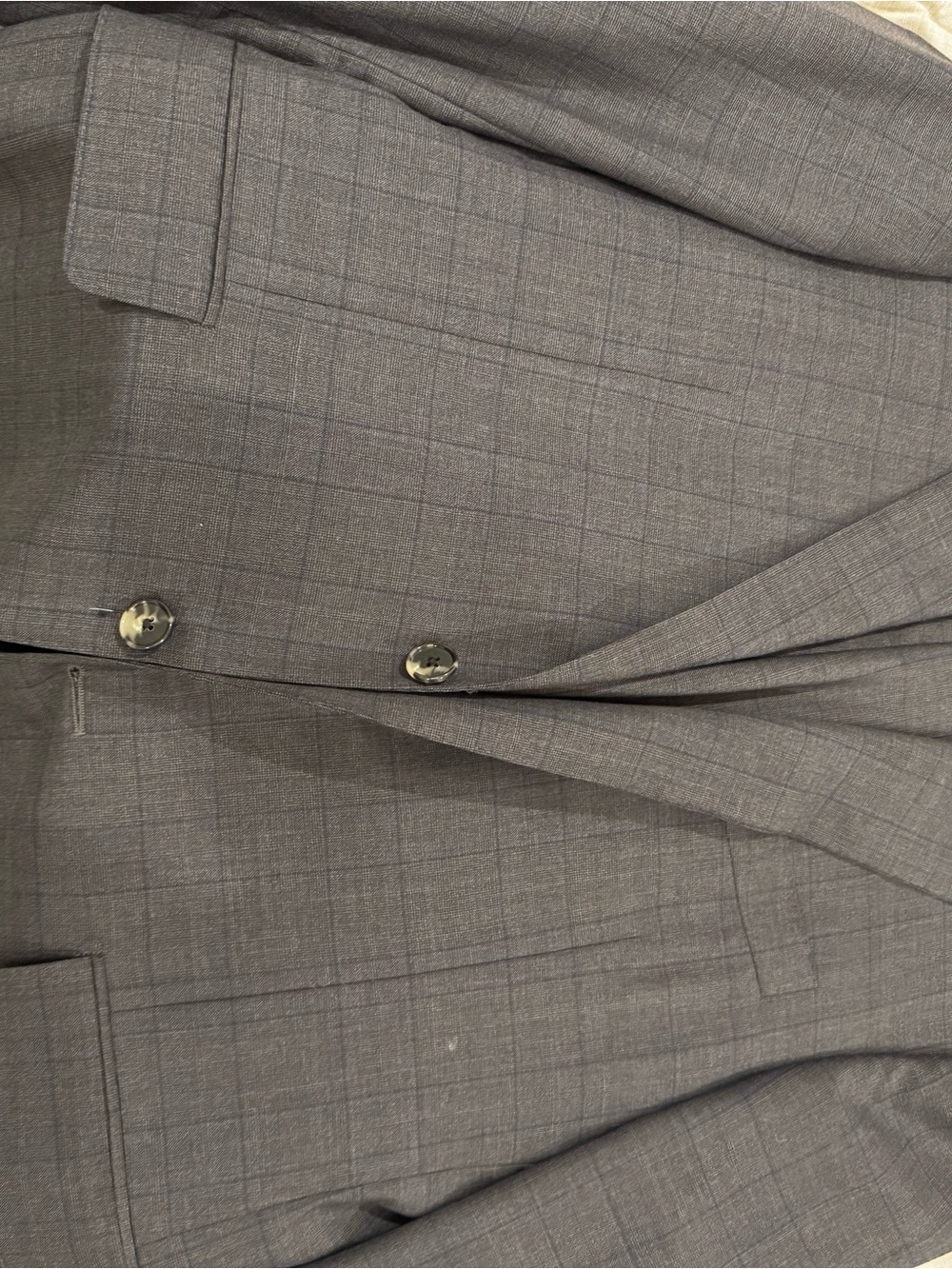 Hickey Freeman Gray Windowpane Two-Button Men's Blazer